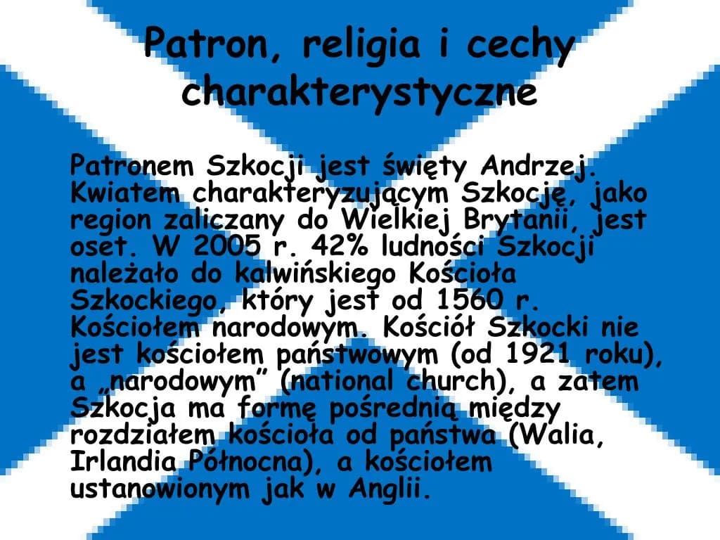 Kto jest patronem Szkocji i jakie ma znaczenie dla kultury?